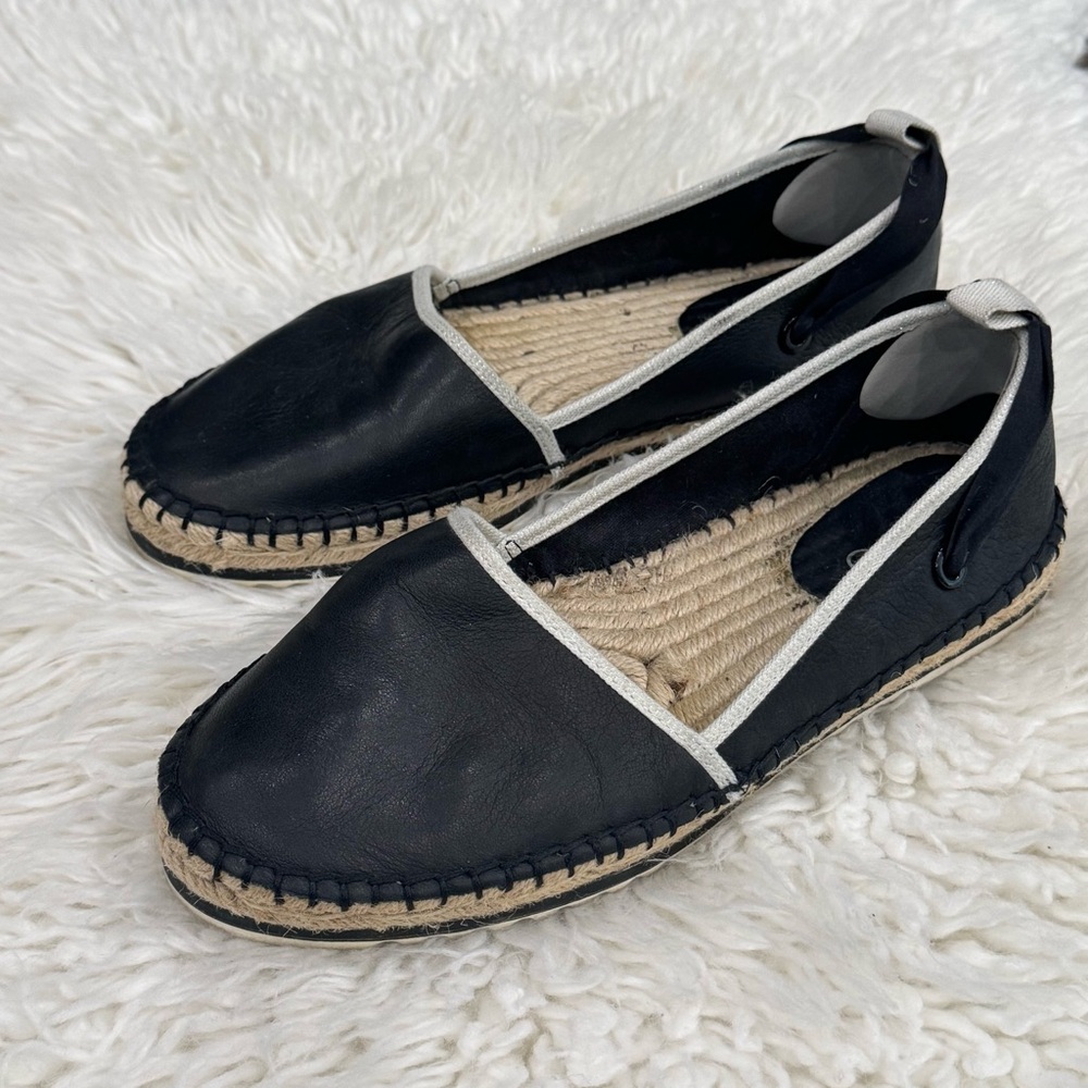 Aldo Black and White Espadrille Flats